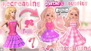 Sunset Island BUT I Can Only Wear Barbie’s Outfit! Roblox Royale High Barbie | LauraRBLX