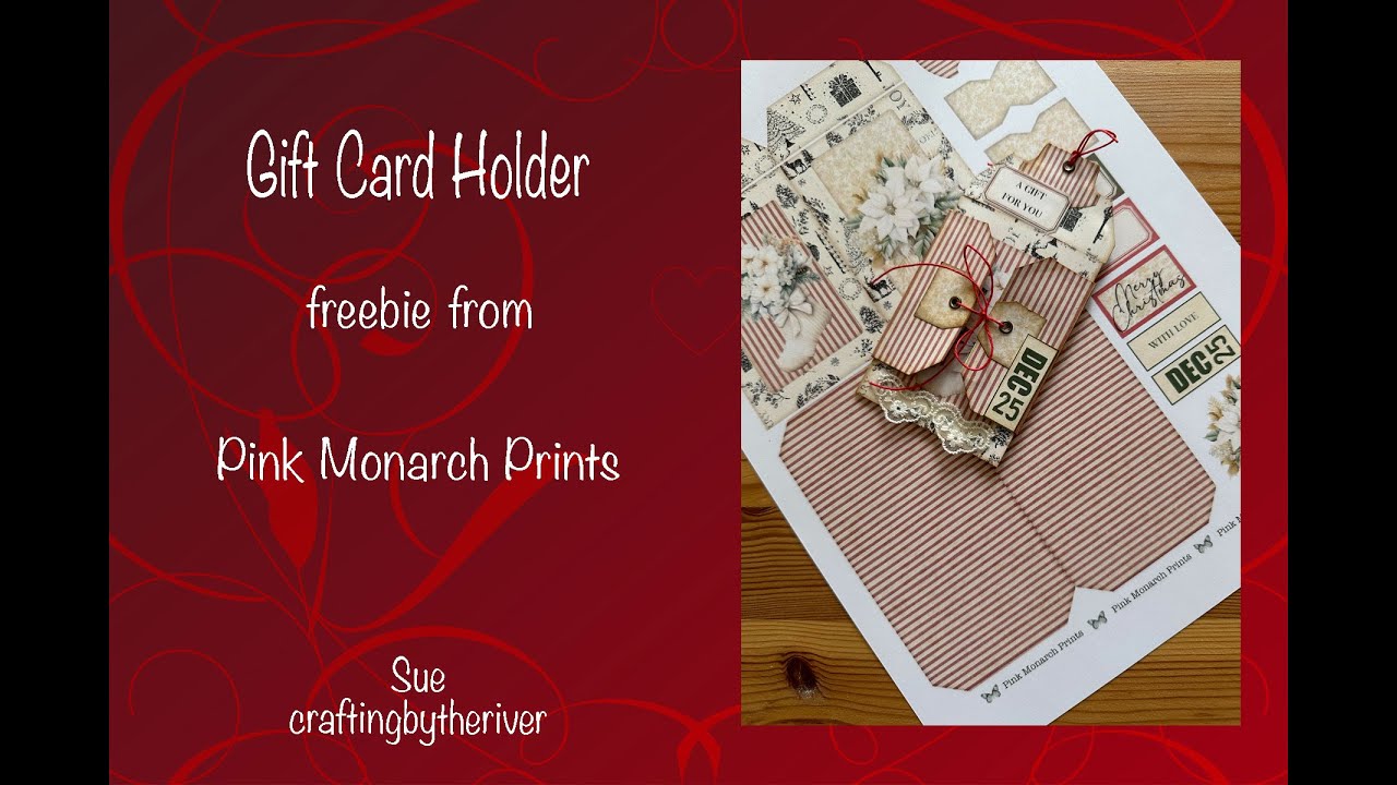Pink Monarch Prints Gift Card Holder Freebie YouTube