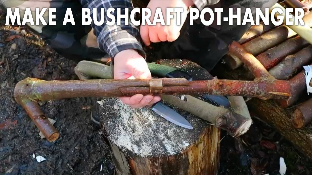 How to Make a Bushcraft Pot Hanger YouTube