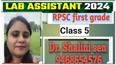 Lab Assistant/ rpsc first grade home science