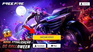NOVA ATUALIZAÇÃO DE HALLOWEEN, ÍTENS DE GRAÇA, NOVAS SKINS, INCUBADORA 3 EM 1 E MAIS - FREE FIRE