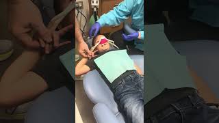 🦷 Jack at the dentist after he got his shot to make his mouth numb. He said it didn't even hurt! ❤️