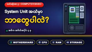 System Unit အတွင်းမှာ ဘာတွေရှိလဲ | Computer Basic Lesson 3 | ကွန်ပျူတာအခြေခံ