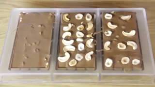 Как сделать шоколадные плитки своими руками Молочная плитка с орешком How to make a bar of chocolate