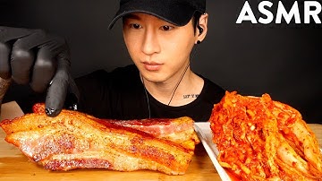 Thumbnail of ASMR ROASTED PORK BELLY & KIMCHI MUKBANG (No Talking) COOKING & EATING SOUNDS | Zach Choi ASMR