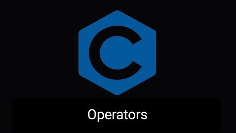 Types of Operators In C Programming(ENG)|Prof. Antony Vijay