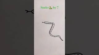 Easy Snake Drawing by 7 easysnakedrawingnewtrendingartviralshortsyoutubeshortsnumber