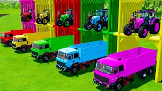 TRANSPORTING MONSTER TRUCKS & CARS WITH TRANSPORTER TRUCKS! Farming Simulator 22