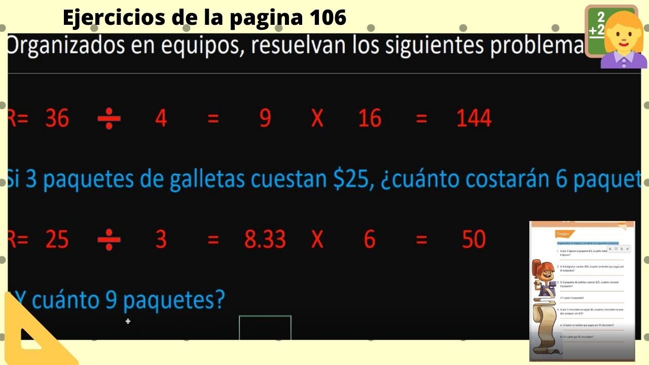 Página 106 del libro de matemáticas 5 grado. - YouTube