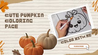 🎃 Cute Pumpkin Coloring Page! | Fun & Easy Coloring & Relaxation 🧡