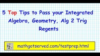 top 5 tips pass the algebra geometry trig trigonometry regents NYS