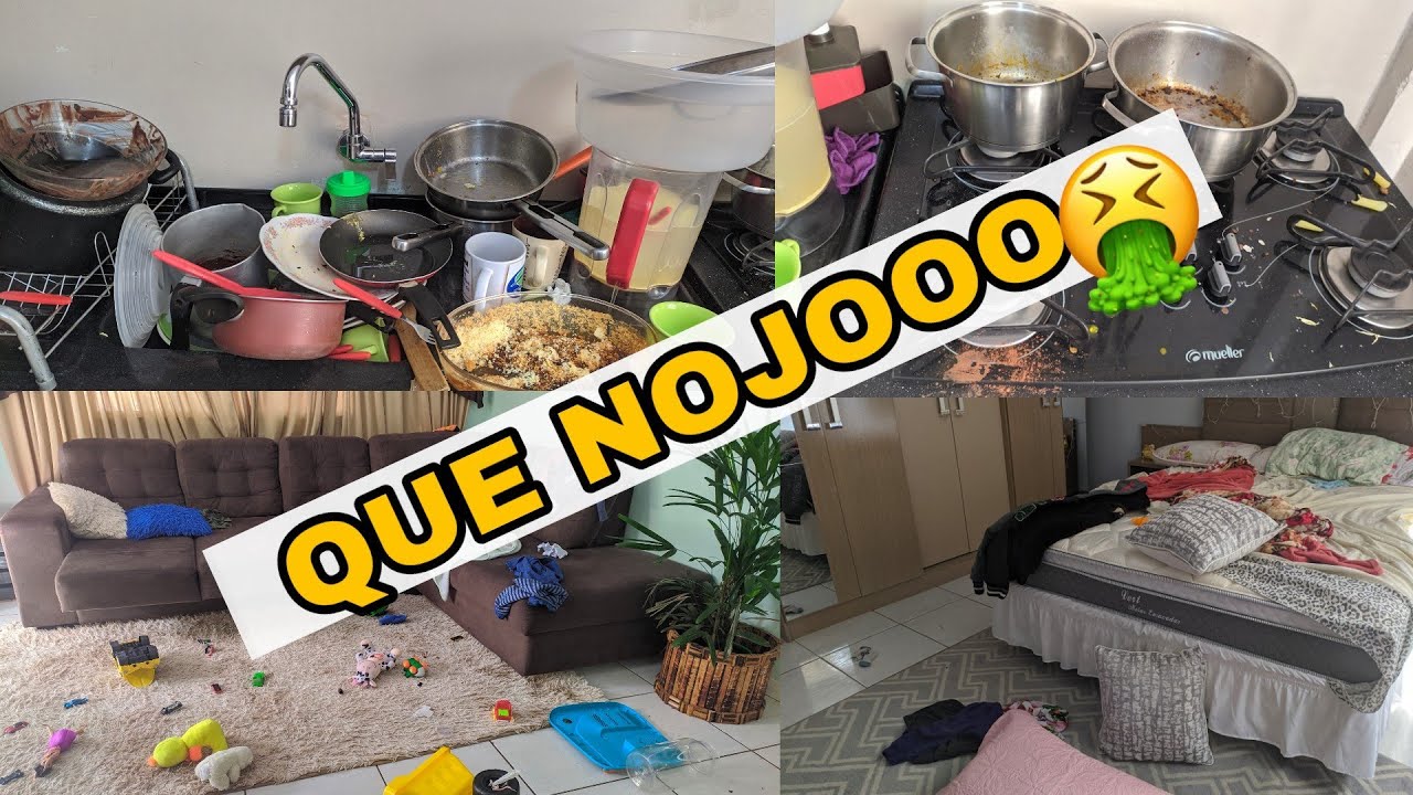 FIQUEI 5 DIAS SEM LIMPAR A CASA . FICOU EXTREMAMENTE SUJA 🤮 - YouTube
