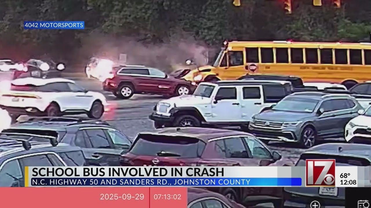 Two Johnston County school buses involved in crashes - YouTube