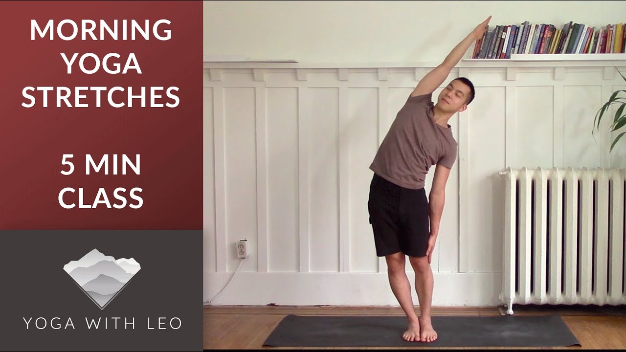 Morning Yoga Class Stretches 5 Min Routine YouTube