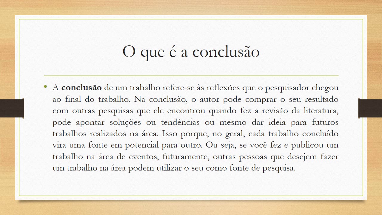 Aula8 Conclusão o fechamento do trabalho - YouTube