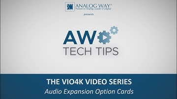 VIO 4K Video Series #2 - Audio Expansion Cards