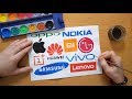 TOP 10 smartphone logos - Logo drawing (Samsung, LG, Apple, Nokia, Huawei, Lenovo, Oppo ...etc)