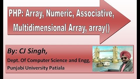 PHP: Basic of Arrays PHP, Numeric Array, Associative Array, Multidimensional Array, array(),