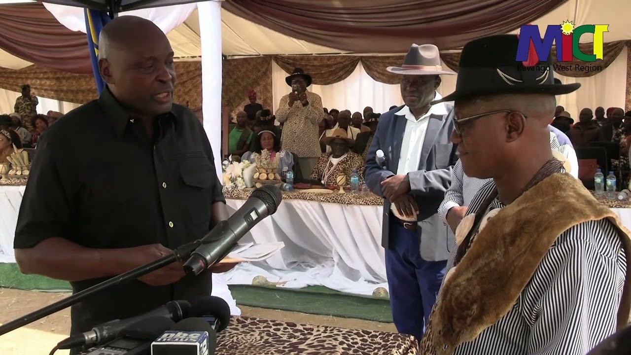 SANKWASA  JAMES SANKWASA HANDS OVER INSTRUMENT OF POWER TO THE HOMPA OF UKWANGALI
