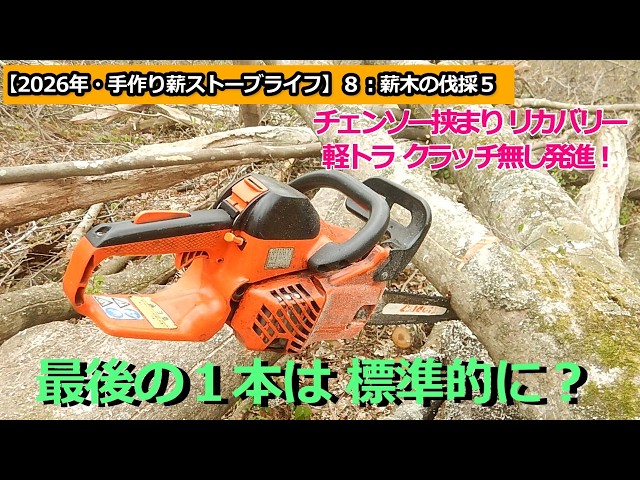 2026手作り薪ストーブライフ】8：薪木の伐採5：最後の1本 - YouTube
