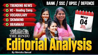 Editorial Analysis | 4th May, 2026 | Vocab, Grammar, Reading, Skimming | Nimisha Bansal