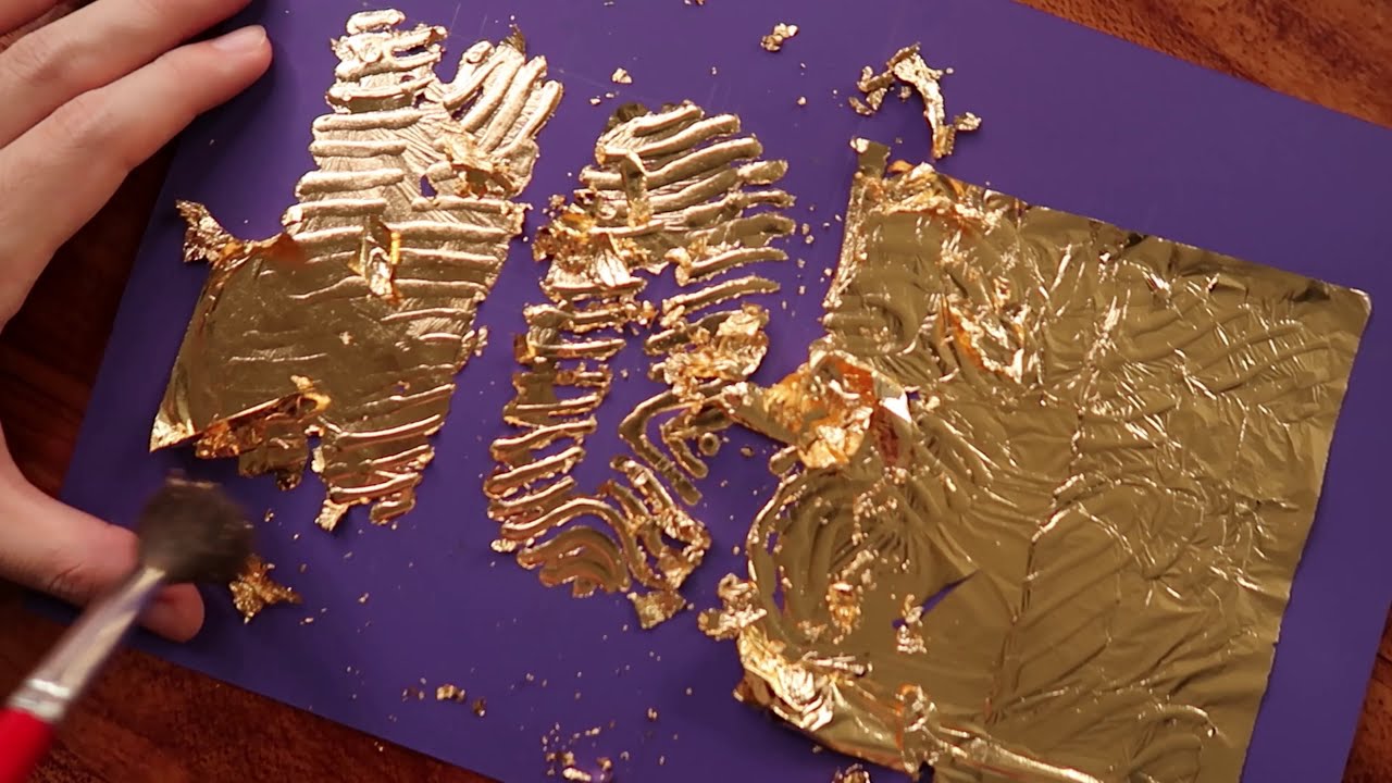 Gold Lettering Process with Gold Leaf & Craft Gilding Glue YouTube