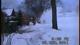 Schneefräse Sil in nassem Schnee/ Russenfräse
