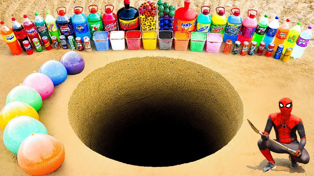 ЭКСПЕРИМЕНТ: Гигантские воздушные шары от зубной пасты с Fanta, 7up, Mirinda, Coca Cola и Mentos