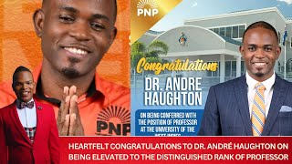 Congratulations to Dr. André Haughton on being elevated to the distinguished rank of Professor UWI