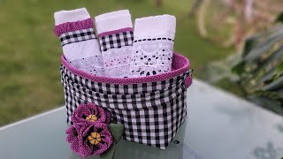 Cestinha de tecido fácil- kit dia das mães