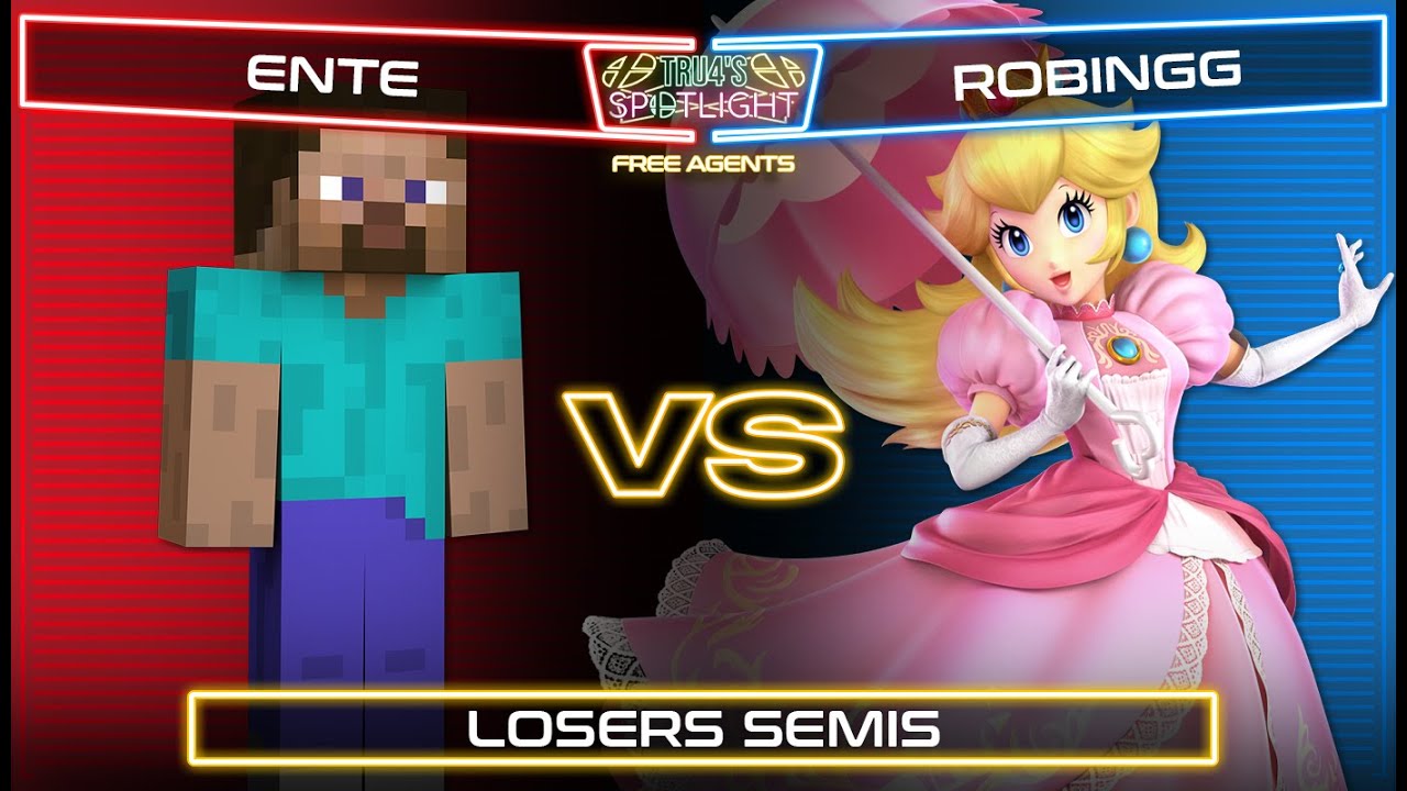 Tru4's Spotlight: Free Agents! Losers Semis - Ente (Steve) vs. RobinGG (Peach)