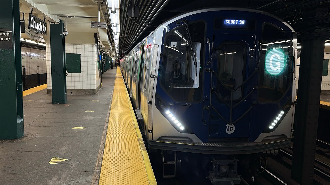 IND Subway: R211T (G) Train Ride from Church Avenue to Court Square via Culver Express