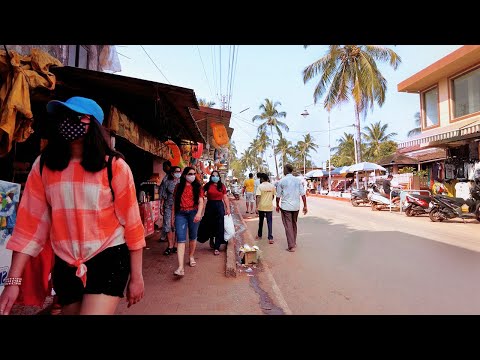 Calangute Beach, Goa Walking Tour | Famous Beaches of Goa | India Travel 4K UHD 60fps