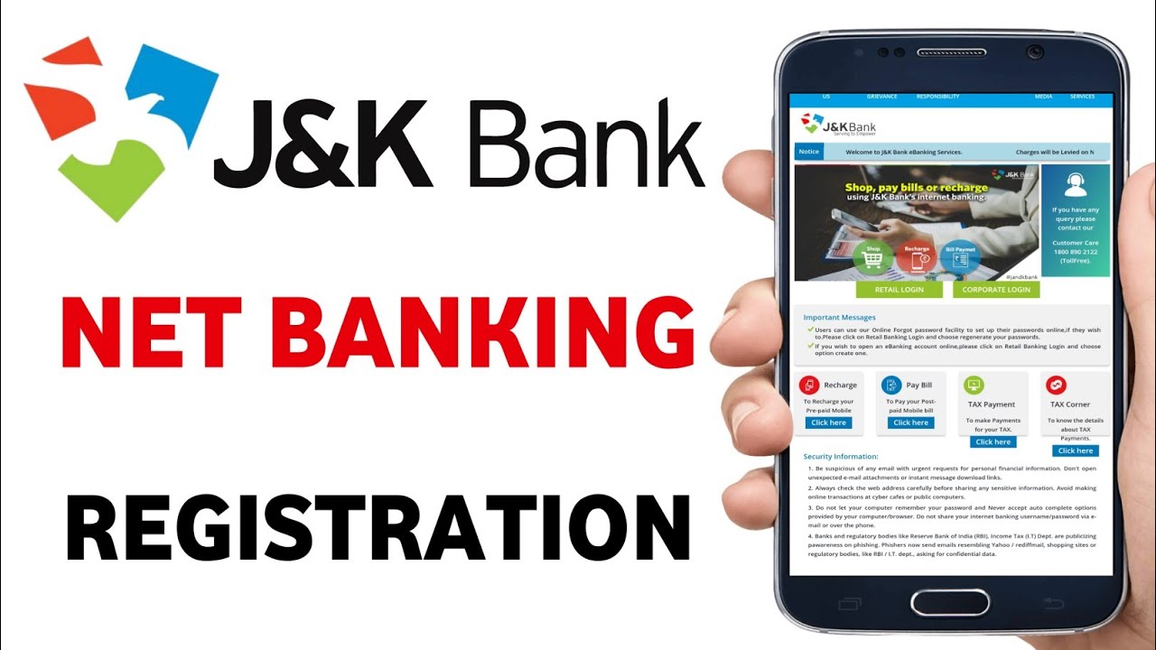 Jammu and Kashmir Net Banking Registration -  How to open j&k bank internet banking account