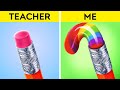TEACHER VS ME FOOD TRICKS || Crazy Art Hacks And Tricks by 123 GO! STREAM