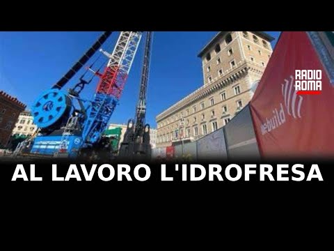 Idrofresa a piazza Venezia, proseguono i lavori per la metro C