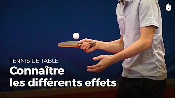 Comment contrer les effets au tennis de table ?