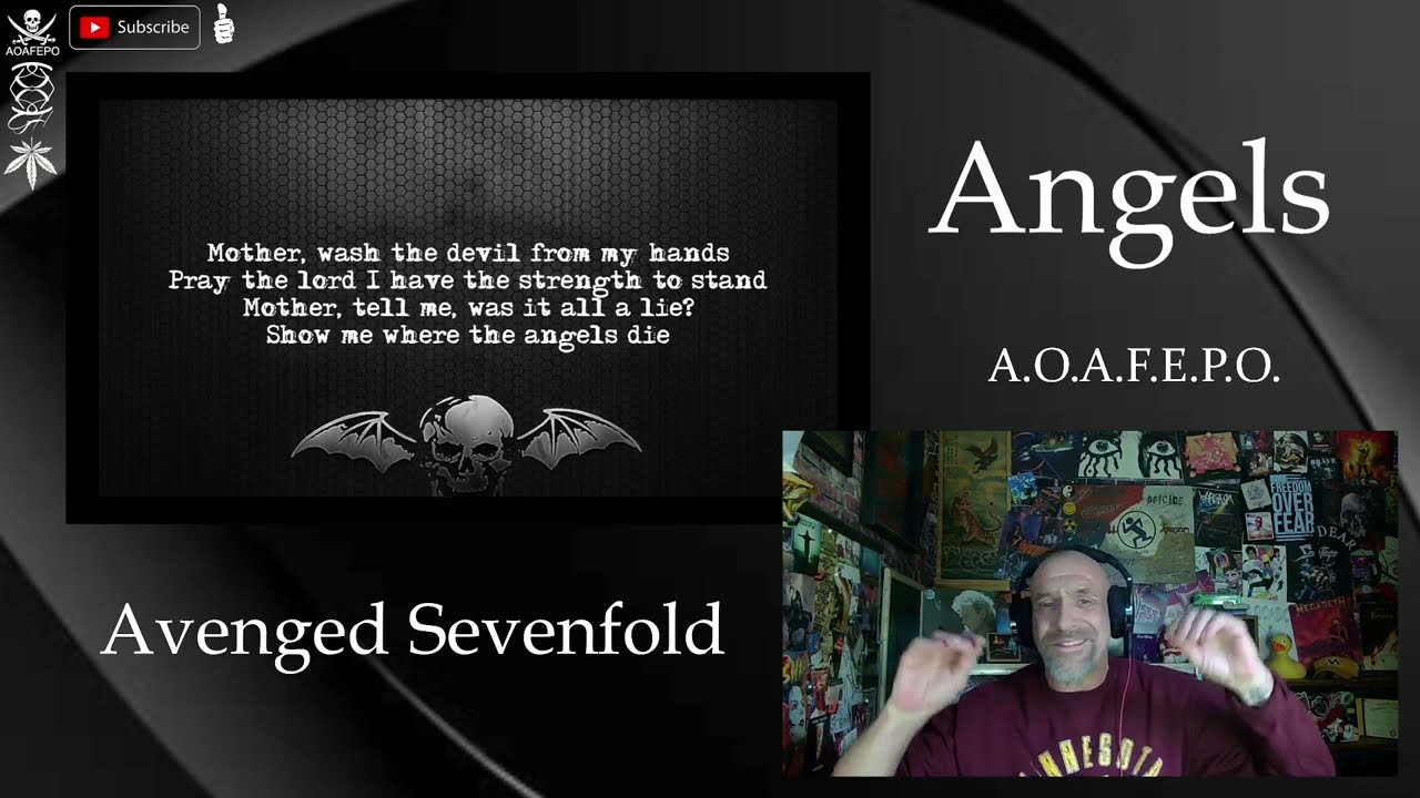 Avenged Sevenfold - Angels [Lyrics on screen] [Full HD] - Reaction with Rollen