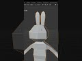 Modeling lowpoly Rabbit in 30 Seconds | Low Poly Art #shorts