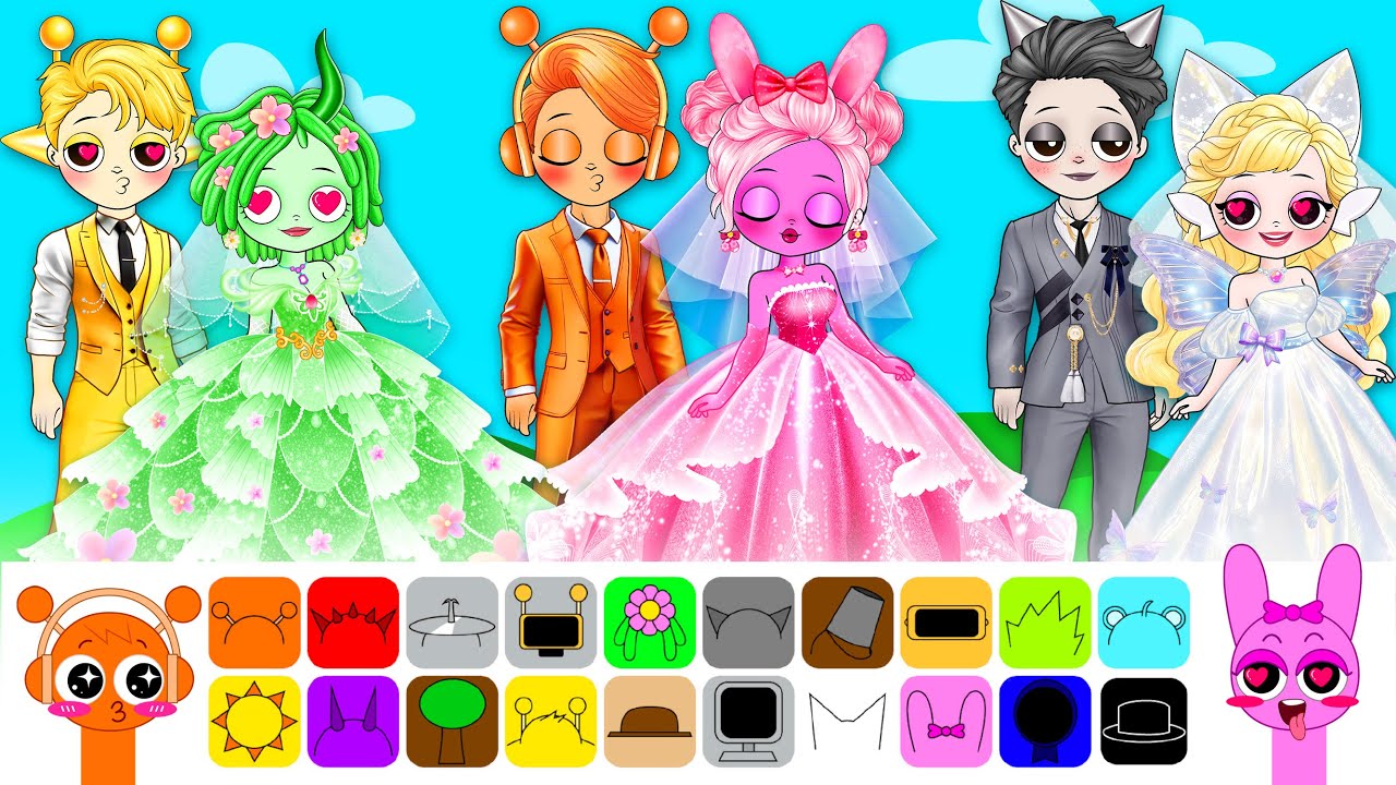 Disney Princess Glow Up Into Wedding Dress Incredibox Sprunki | DIY Paper Dolls Fashion Disney Princess Glow Up Into Wedding Dress Incredibox Sprunki | DIY Paper Dolls Fashion
