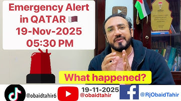 Why did the Emergency Alert message come in #Qatar? #obaidtahir @moigovqa