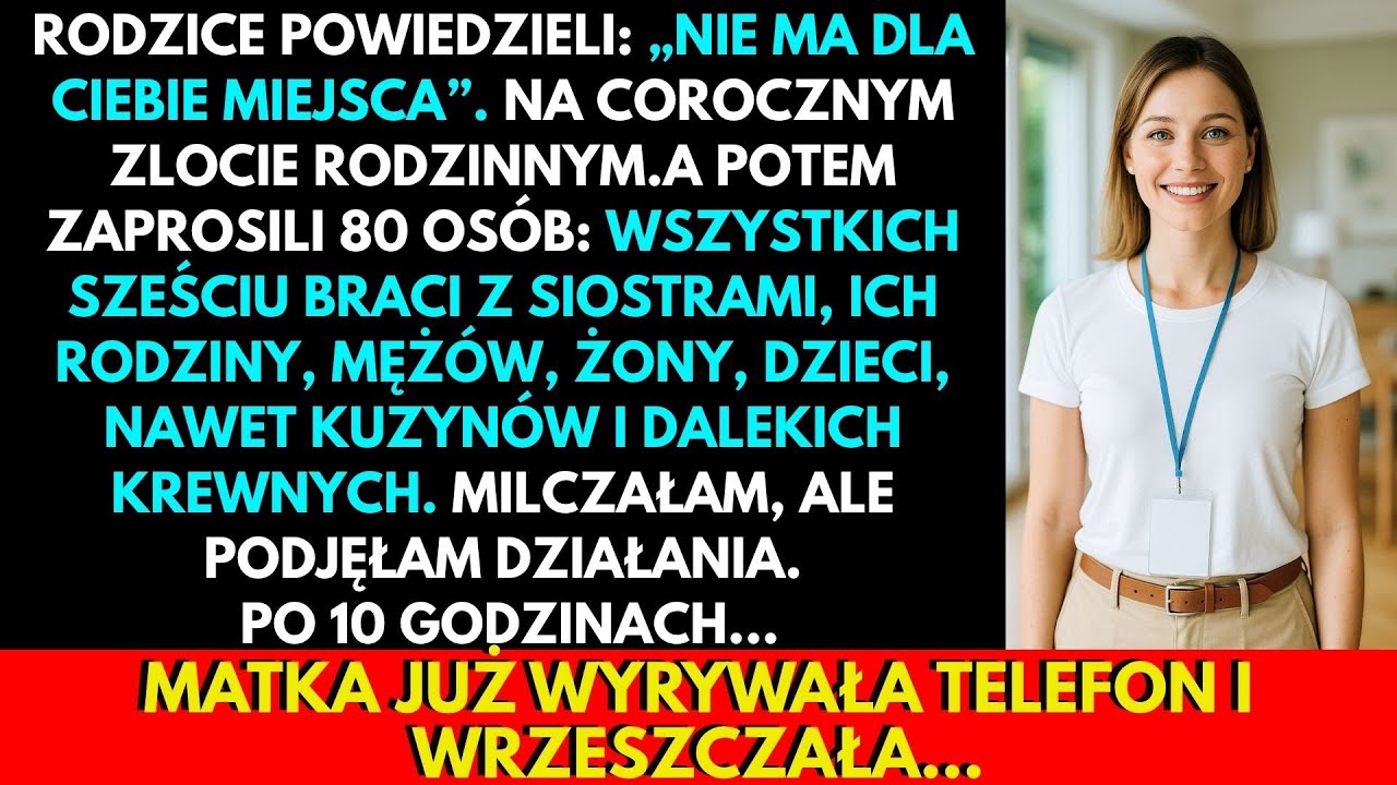 W kawiarni przy kawie moja przyjaciółka Maja przewinęła mi zdjęcia z rodzinnego zjazdu nad jeziorem. Osiemdziesiąt osób w identycznych białych koszulkach z napisem „Rodzinny zjazd 2025 Mazury",...