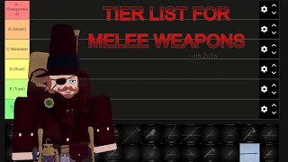 Rating Northwind Melee Weapons