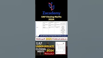 University of Agriculture Faisalabad Closing Merits 2024 | DVM Pham D Computer Science #uafmerit
