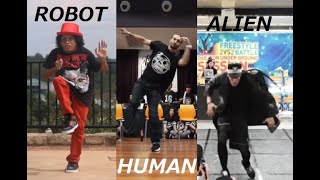 Robot VS Human VS Alien Ver.7 // Incredible Dance Moves &quot;CHIBI, UKAY, J-BLACK&quot;