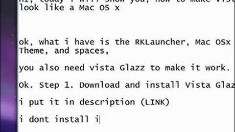 How to Make Vista look like Mac Part 1