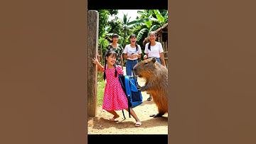 Chị Tít không chịu đi học và cái kết #capybara