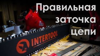 Станок для заточки цепей INTERTOOL DT-0850 - правильная заточка цепи!