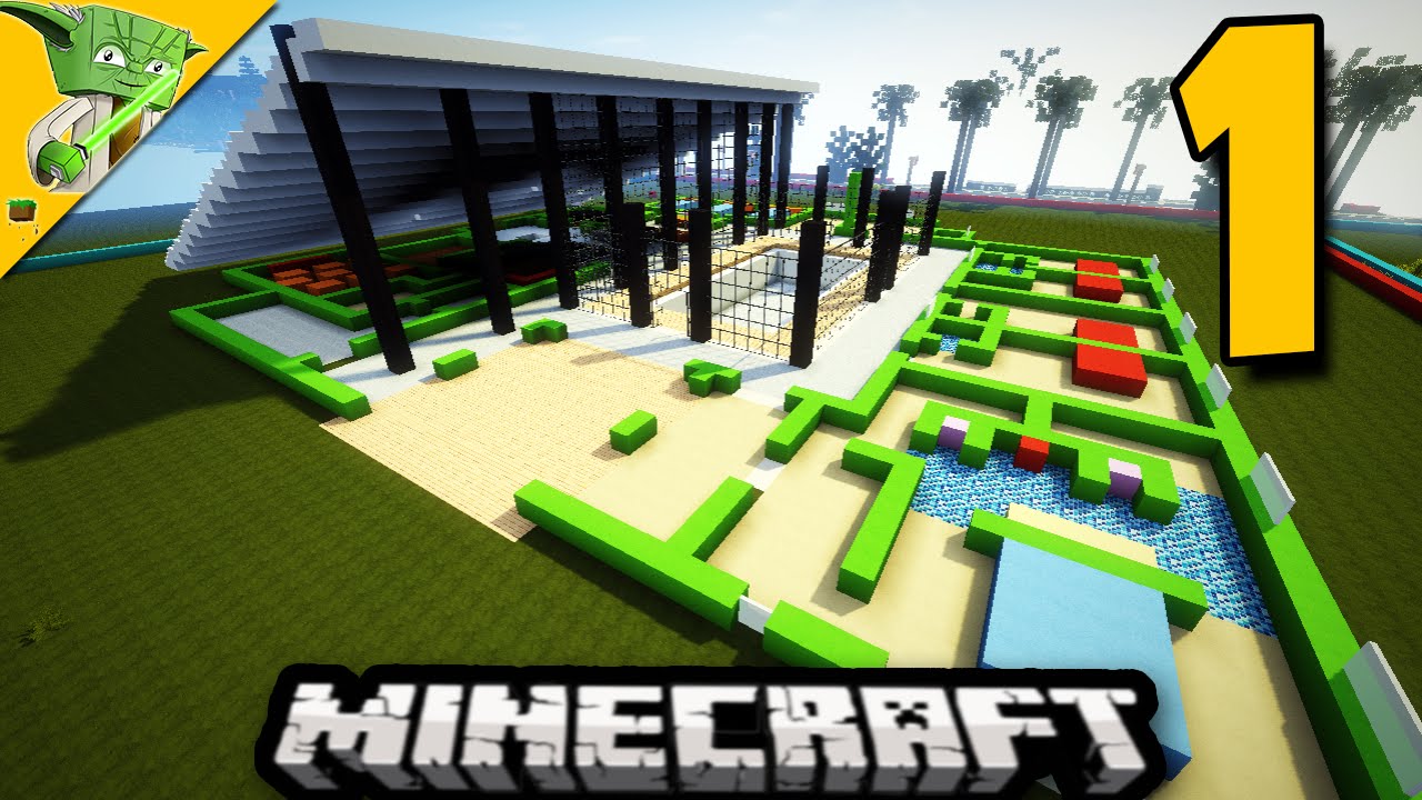 Minecraft Let's Build a Modern House #1 - YouTube