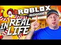 Escape McDonald's Game in Real Life | Roblox Obby | Thumbs Up Family